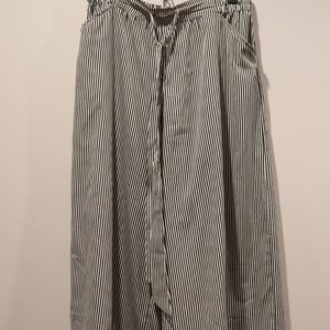 White and Black Stripped Pants